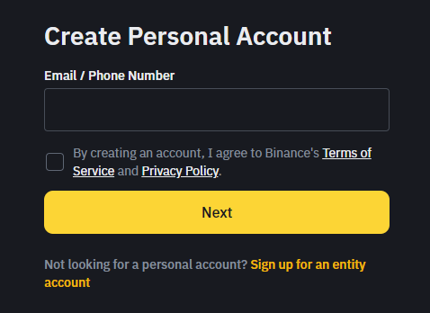 binance rekisteröityminen