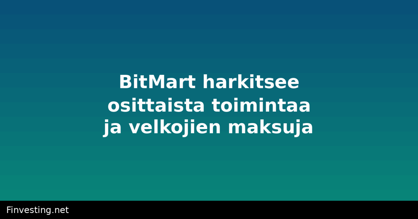 BitMart harkitsee osittaista toimintaa ja velkojien maksuja